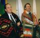 Pat being honoured by First Nations, alongside Yvan Loubier, M.P.